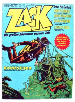 Zack - die großen Abenteuer unserer Zeit Comic Magazin Nr. 24 (1976): Barracuda, das Geheimnis des Nordsee-Wracks